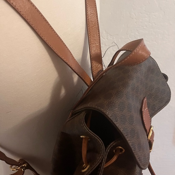 Vintage Celine brown leather backpack - Picture 3 of 8